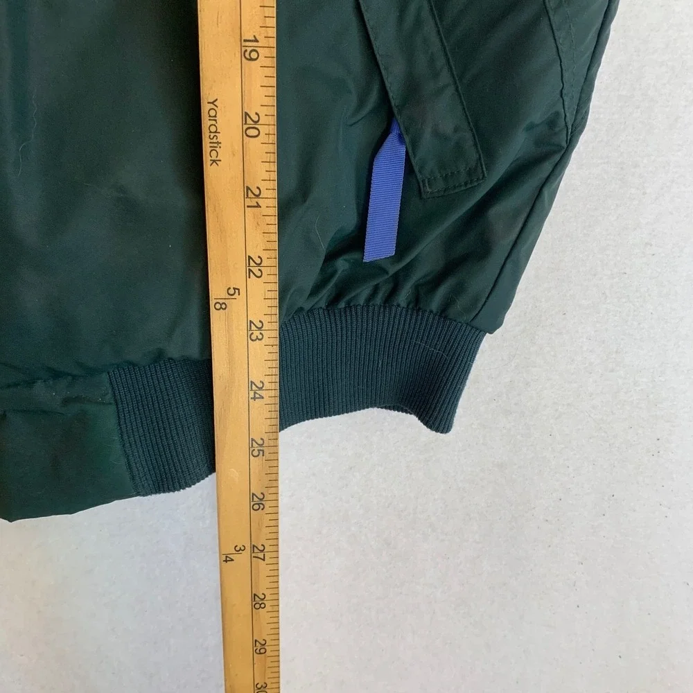 VTG Patagonia Shelled Synchilla Jacket Mens M‎ Green Fleece Lined Bomber USA